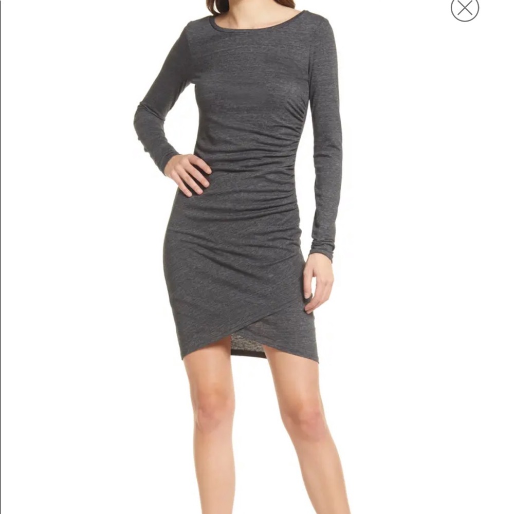 Leith Gray Bodycon long sleeve dress